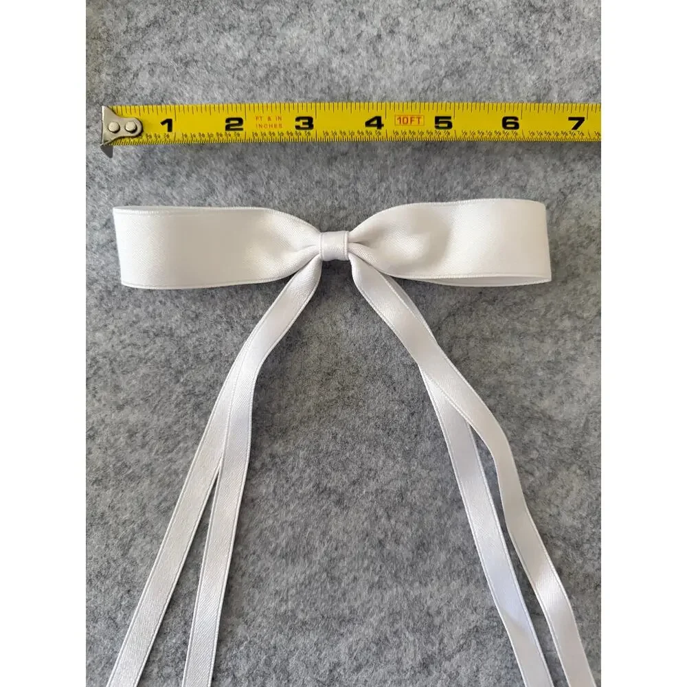 SHASHI REVOLVE NWOT The Girlie Bow Satin White Preppy Cottagecore Fairycore